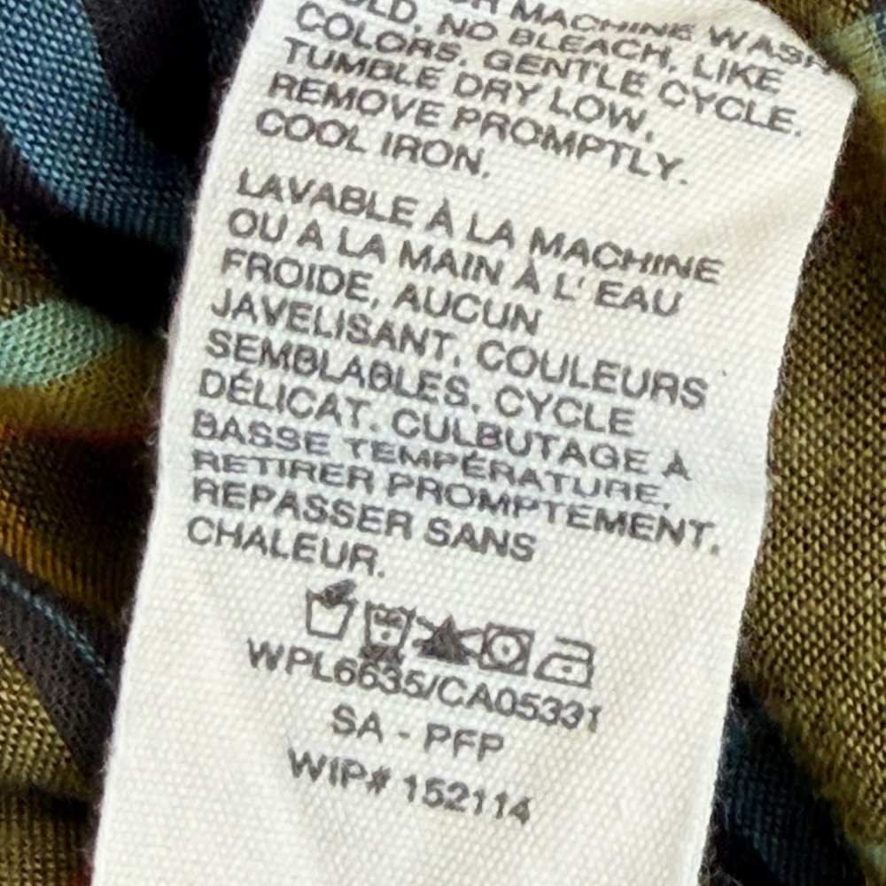 Woolrich Button Down Shirt Mens XL Olive Green‎ 100% Cotton Plaid Long Sleeve - Picture 7 of 10